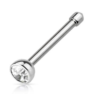 Neuspiercing stud half ball 0.8x6x2.5 - wit - LMPiercings