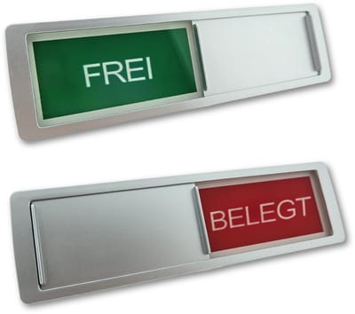 CombiCraft schuifbordje met "Frei-Belegt" in zilver 178 x 50 mm - per 1 stuk