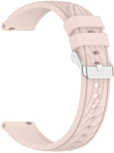 Siliconen bandje - geschikt voor Garmin Venu (2 Plus) / Venu SQ (2) / Vivomove (Style - Sport) / Vivoactive 3 / 5 / 6 / Forerunner 55 / 165 / 245 / 645 / 570 - 42mm - gestreept - roze