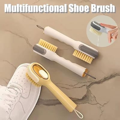 Multifunctionele schoenborstels voor kleding en slippers, plastic schoonmaakgereedschap voor thuis, accessoires voor huis en tuin, set van 2 (wit)