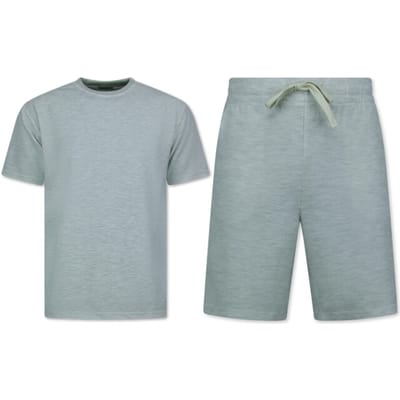Zomerset Heren - Ribbed Oversized - Two Piece Setje - Twinset - Co ord Set - F-918 - Grijs
