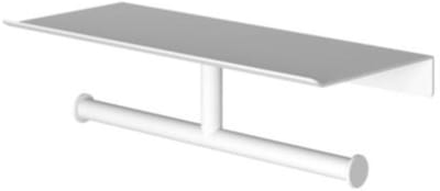Hotbath &More Shelves - Dubbele Toiletrolhouder - Voor Planchet - Mat Wit