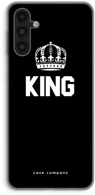 Case Company® - Hoesje geschikt voor Samsung Galaxy A13 5G hoesje - King zwart - Soft Cover Telefoonhoesje - Bescherming aan alle Kanten en Schermrand