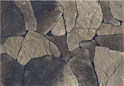 Fotobehangkoning - Behang - Vliesbehang - Fotobehang - Baltic Brown - Muur van Steen - Stenen - 150 x 105 cm