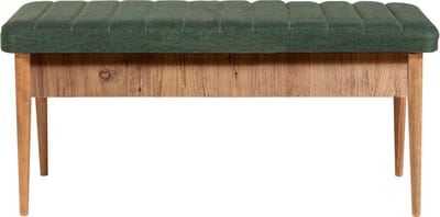 Klepbank met Opbergruimte - 110cm - Atlantische Denen & Donker Groen - Strak & Trendy Design - Perfect voor Keuken of Eethoek