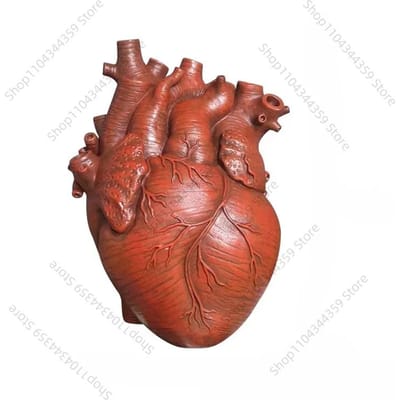 Zwarte Anatomisch Hart Vaas Halloween Creatieve Hart Vaas Hars Decoratief Bloemenvaas Modern Kunst Bloemenvaas voor Huisdecoratie