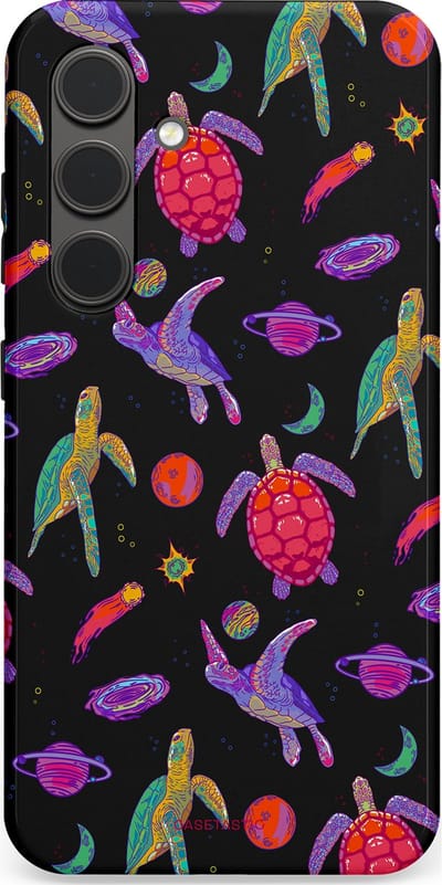 Casetastic Hoesje Geschikt voor Samsung S24 - Stijlvolle Beschermende Duo-layer Case - Astro schildpad