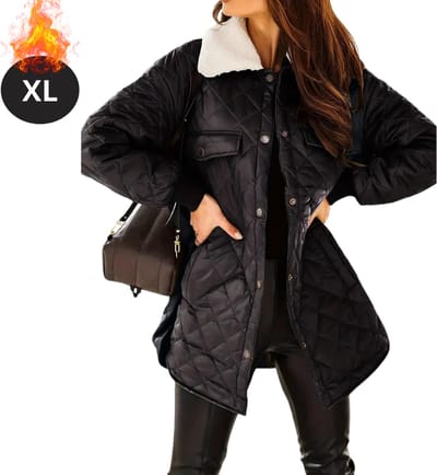 Livano Winterjas - Parka Dames Winterjas - Winter - Volwassen - Stijlvol - Lange Jas Dames - Mantel Vrouwen - Zwart - Maat XL