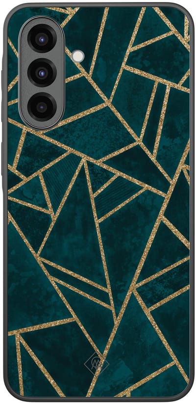 Casimoda® hoesje - Geschikt voor Samsung Galaxy A36 - Blue Shapes - Zwart TPU Backcover - Geometrisch patroon - Blauw