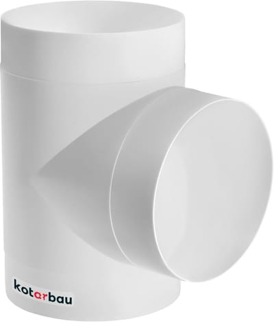 KOTARBAU® T-stuk voor ventilatiesystemen Ø 150 mm van ABS ventilatiebuis voor ventilatieleidingen driewegs buisverbindingen