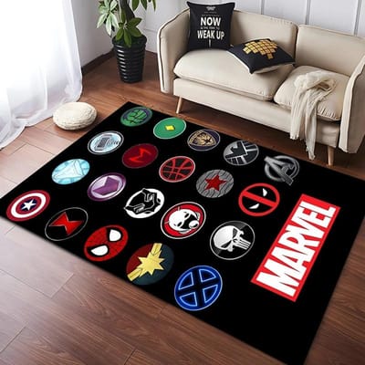 Disney Avengers Marvel Logo Superheld Vloerkleden Woonkamer Slaapkamer Eetkamer Keuken Kantoor Badkamer Antislip Groot Decor Tapijt 50x80cm