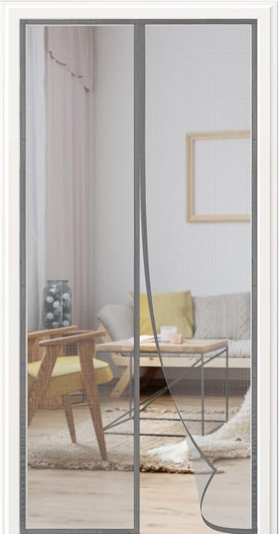 Magnetische Hordeur - Insectengaas Deur - Buiten Binnen Houden - Verbeterde Kwaliteit - 100x250 cm - Grijs