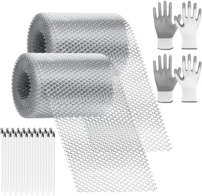 Aluminium gaas voor dakgootbescherming - 15 x 1200 cm, weerbestendig en duurzaam, voorkomt verstoppingen