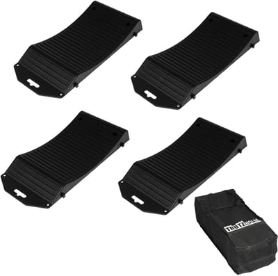 4 x Reifenschoner 3,5 T 49 x 21 x 6 cm bis 18 Zoll Reifen zusammensteckbar mit Tasche