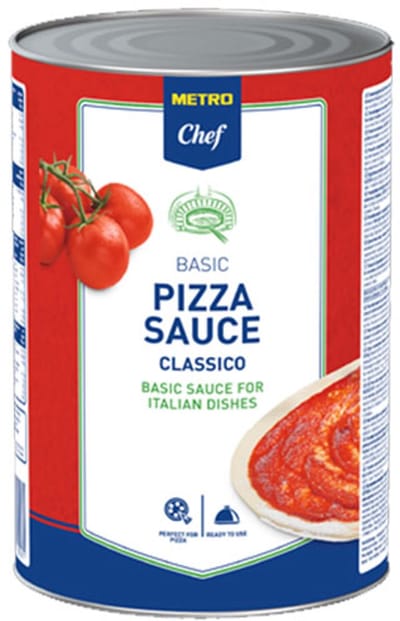 Metro Chef Pizza Saus zonder Kruiden 4,1 kg