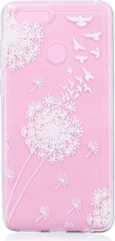 Shop4 - Honor 7X Hoesje - Zachte Back Case Paardenbloemen Transparant