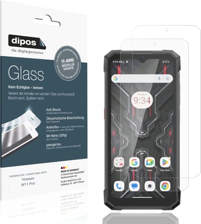 dipos – 2x Matte Pantserfolie geschikt voor Hotwav W11 Pro | 9H Screenprotector
