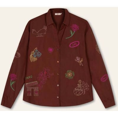 Oilily Bonne Blouse- maat36 Hot Chocolate
