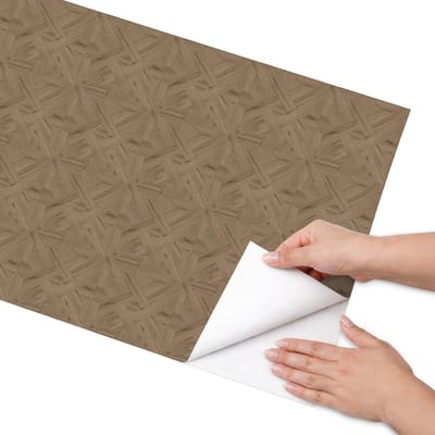 Coloray Meubel Wrap Folie - Bruin Meubelfolie - 50x100 cm - Plakfolie Meubels Houten symmetrie - Decoratiefolie Zelfklevend - Klassiek Meubelfolie - Meubelfolie Zelfklevend - Badkamer decoratie - Texturen