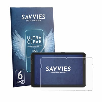 Savvies - Screenprotector voor Zebra ET401 8" - Folie Beschermfolie transparant 6 Stuks