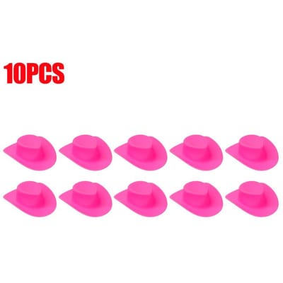 30/10 Stuks Mini Cowboyhoed Plastic Miniatuur Western Cowgirl Hoed voor Feest Western Bruiloft Taart Bedankjes Verjaardagsfeest Benodigdheden