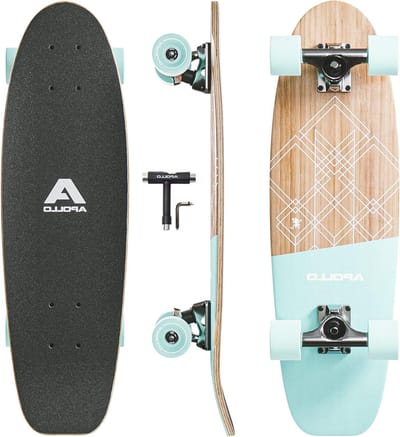Longboard Cruiser - Mini skateboard Hout board - Stadstransport - Zeer wendbaar - 70 cm - Groen