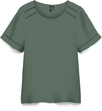 VERO MODA - VMMENNY LACE SS TOP WVN GA - Dames - Blouses