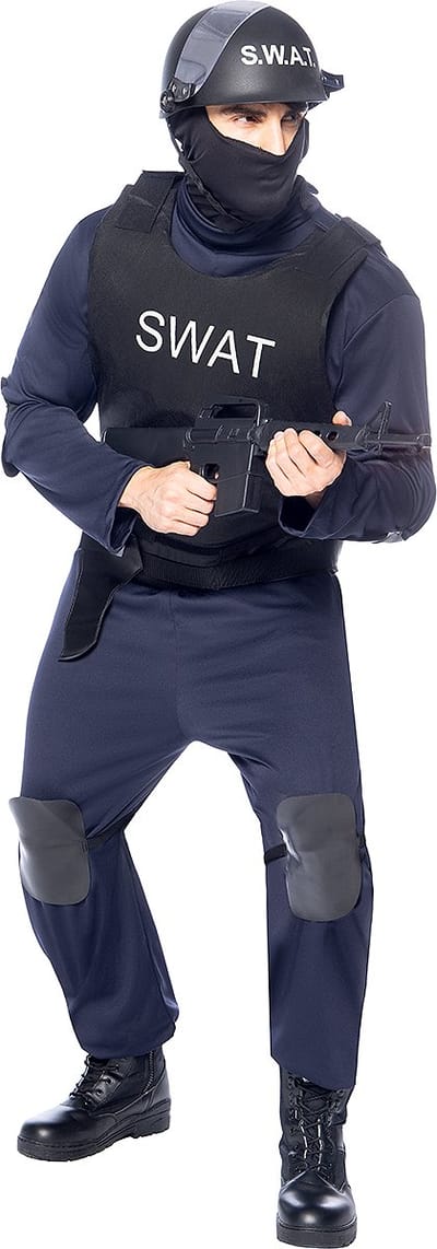 FUNIDELIA SWAT Kostuum - SWAT Vest voor Heren - Maat: S - Donkerblauw