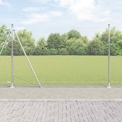 vidaXL - zeshoekig - gaashek - met - betonnen - voetstuk - 10 - x - 1,4 - m - Mesh