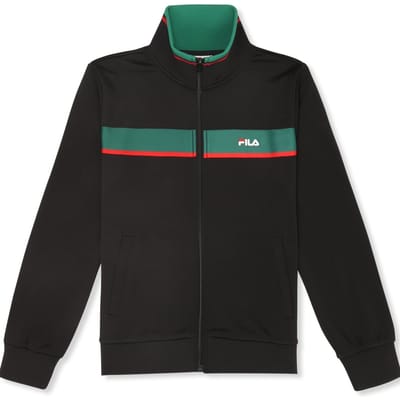 FILA Campasso Regular Taped Track Jacket Black Maat: 134/140 | Sportkleding Outlet | Unisex | Zwart