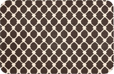 WC mat 60x40 cm - Antislip - Bruin - Ruitpatroon - Geometrisch - Toiletmat - Vloermat - Douchemat - Toilet tapijt - Toiletmatten