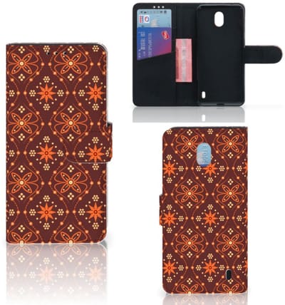 Nokia 1 Plus Telefoon Hoesje Batik Brown