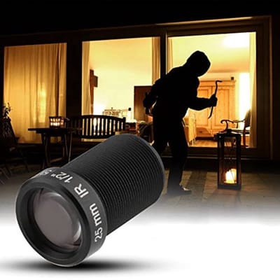 SPHProducts - Vaste camera lens 25 mm - 5MP Beveiligingscamera Lens - Helder zicht - Nachtzichtfunctie - Lens vervanging - Geschikt voor camera...