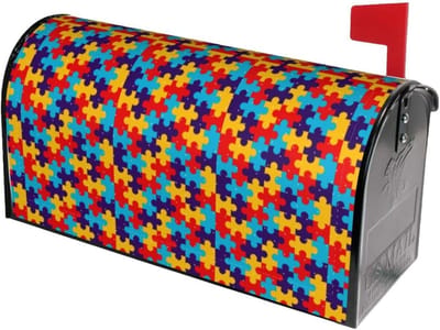 Magnetische Brievenbushoes met Puzzel- en Autismethema Decoratie