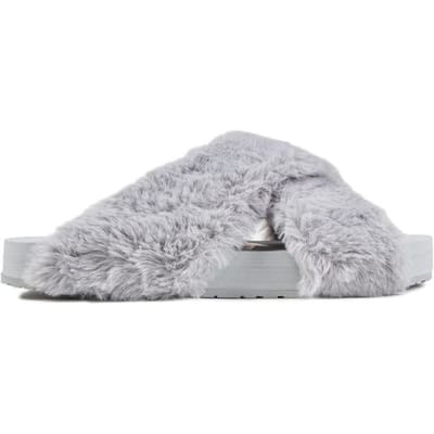 Toms Pantoffel 10016798 susie eva mid grey faux fur