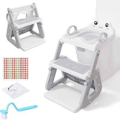 SnelShoppen - Toiletbril voor Kinderen - 3 in 1 Trainingstoilet met Antislip en Opvouwbaar Design - Stabiliseer Kindertoiletverkleiner - Waterproof PV