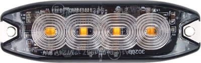AMiO Grillflitser Strobe Zwaailicht Functies Amber Geel 4x3W LED R65 R10 12V 24V IP67