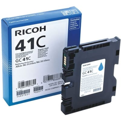 Ricoh GC-41C gelcartridge cyaan hoge capaciteit (origineel)