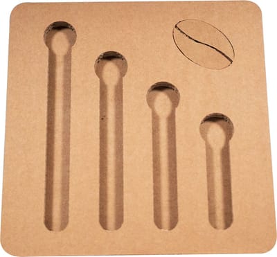 Kartonnen koffie cupjes houder - Koffieboon - 2 varianten - Kartent