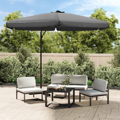 vidaXL - Parasol - met - stalen - paal - 300 - cm - antraciet