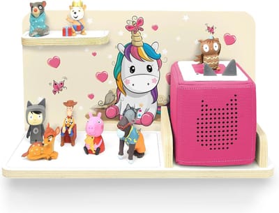 Kinderrek voor muziekbox met pony motief - Geschikt voor Toniebox en 25 Tonies - Perfect als geschenkidee