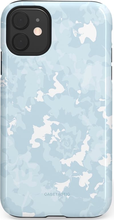 Casetastic Hoesje Geschikt voor Apple iPhone 11 - Stijlvolle Beschermende Duo-layer Case - Blauwe wervels