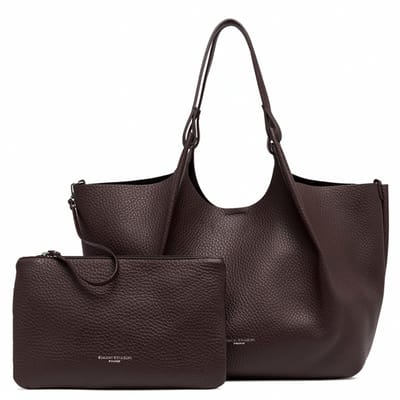 Gianni Chiarini Dua Schoudertas Dames - Leer - Bruin