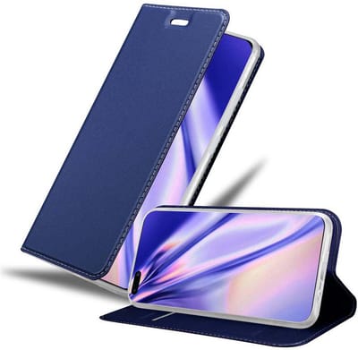 Cadorabo Hoesje geschikt voor Huawei P40 in CLASSY DONKER BLAUW - Beschermhoes met magnetische sluiting, standfunctie en kaartvakje Book Case Cover Etui