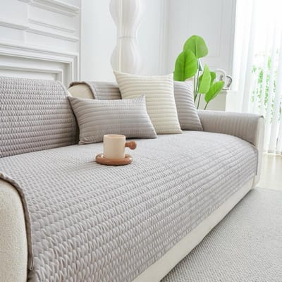 1 Stuk Katoenen Bank Zitkussenhoes Voor Alle Seizoenen Universele Antislip Hoekbank Kussenkussen Effen Kleur Bank Handdoek Huisdecoratie F 90x90cm 1pc
