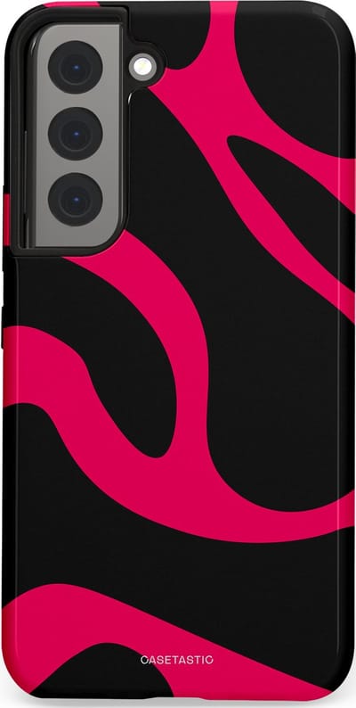 Casetastic Hoesje Geschikt voor Samsung S22 - Stijlvolle Beschermende Duo-layer Case - Hotpink Camoprint