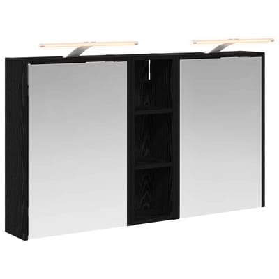 vidaXL - Badkamerkast - set - 3 - st - 106 - x - 16 - x - 62,5 - cm - Bewerkt - hout