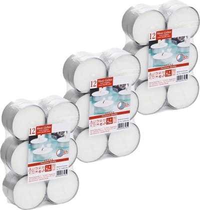 Trend Candles Waxinelichtjes - 36x stuks - 8 branduren - Geurloze kaarsen - Theelichtjes