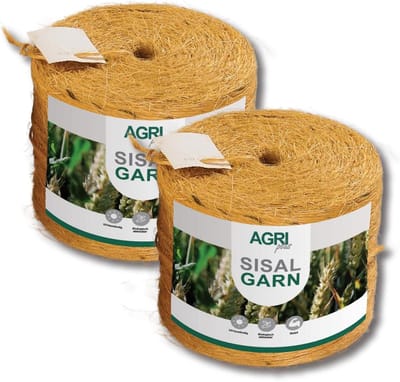 Extra Sterk Sisal Bindgaren Set van 2 - 3600 Meter Weerbestendig Touw voor Hooipers en Tuin