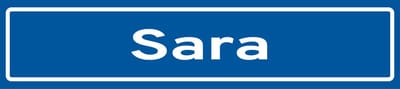 Fotofabriek Straatnaambord Sara | Straatnaambord met naam | Cadeau Sara